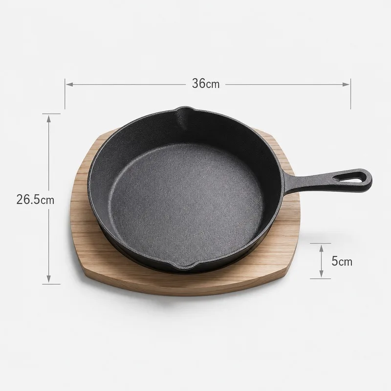Extra grande 25 cm + sottopentola in legno