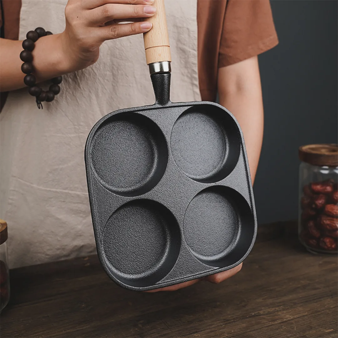 Cast Iron Four-Hole Egg Pan